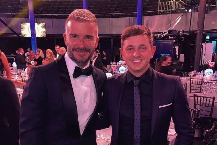George Lineker junto a David Beckham. (Instagram)