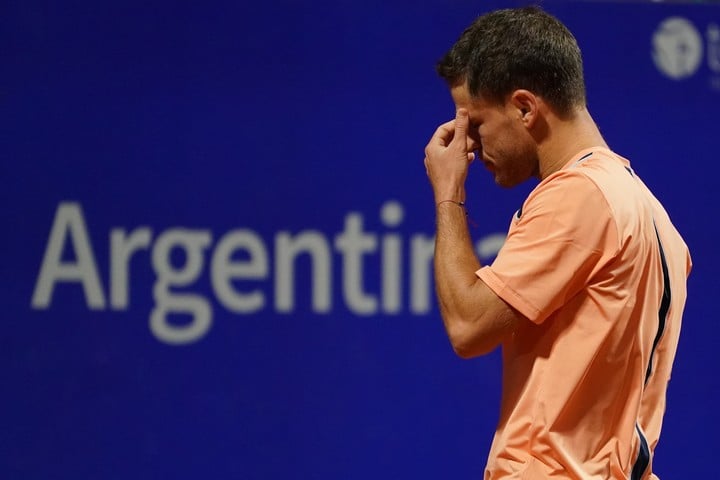 Diego Schwartzman tras la eliminación ante el español Bernabe Zapata Miralles en el Argentina Open. 