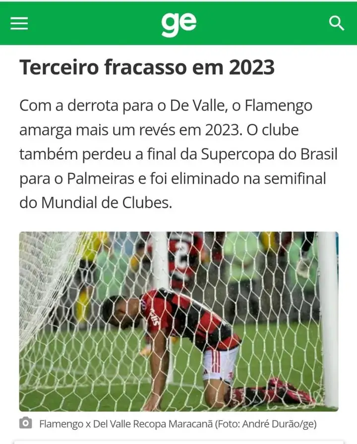 Las repercusiones en Brasil de la caída de Flamengo.