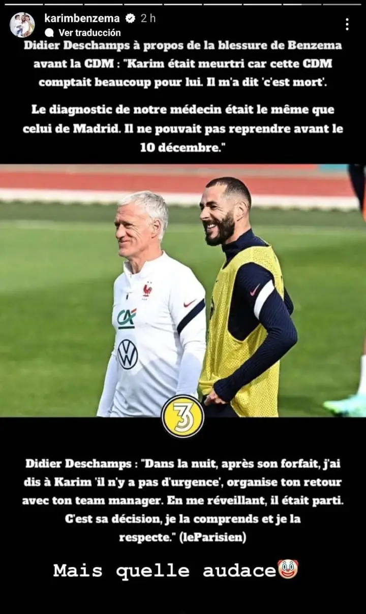 La historia de Benzema contra Deschamps (@karimbenzema)