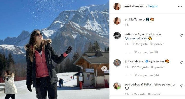 El comentario de Julián Alvarez en la foto de su novia