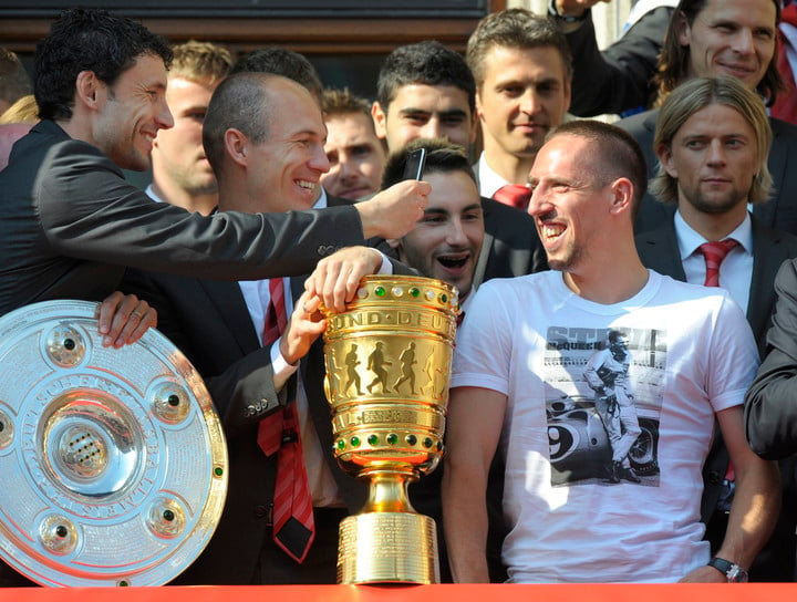 Ribery y Robben eran grandes socios dentro y fuera de la cancha (AP)