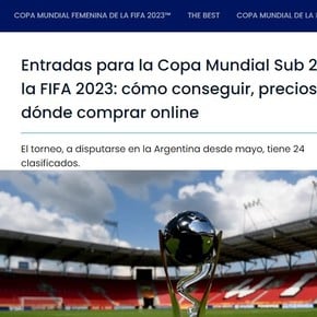 Qué informó la FIFA sobre la venta de entradas para el Mundial Sub 20 en Argentina