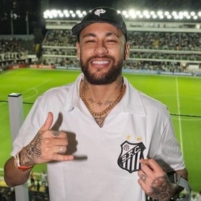 Santos y un espectador de lujo en la Sudamericana: Neymar