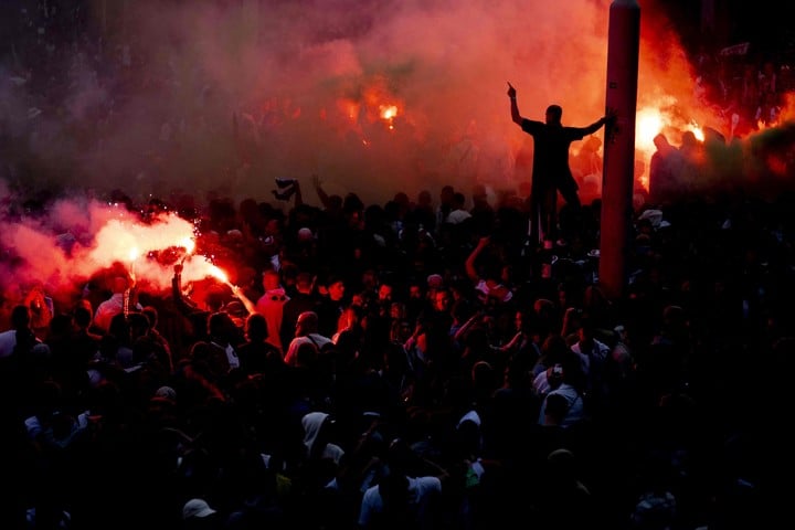 Fiesta del Feyenoord en Roterdam. (Photo by ROB ENGELAAR / ANP / AFP) / Netherlands OUT