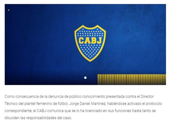 El comunicado de Boca sobre la licencia de Jorge Martínez