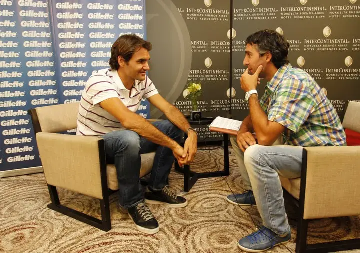 Mano a mano con Roger Federer.
