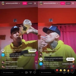Ricardo Centurión: foto con la camiseta de Boca, cerveza y cigarrillo en un vivo de Instagram