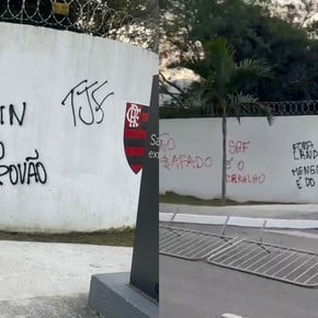 Sigue el enojo en Flamengo: hubo incidentes y pintadas en el predio 