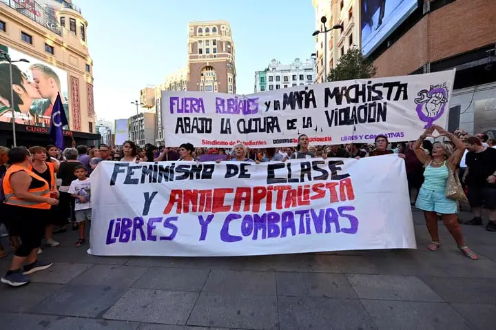 Manifestación en Madrid contra Rubiales.