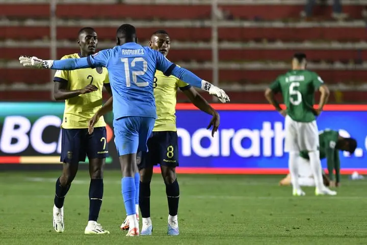 Moisés Ramírez festejando el gol. (AFP)