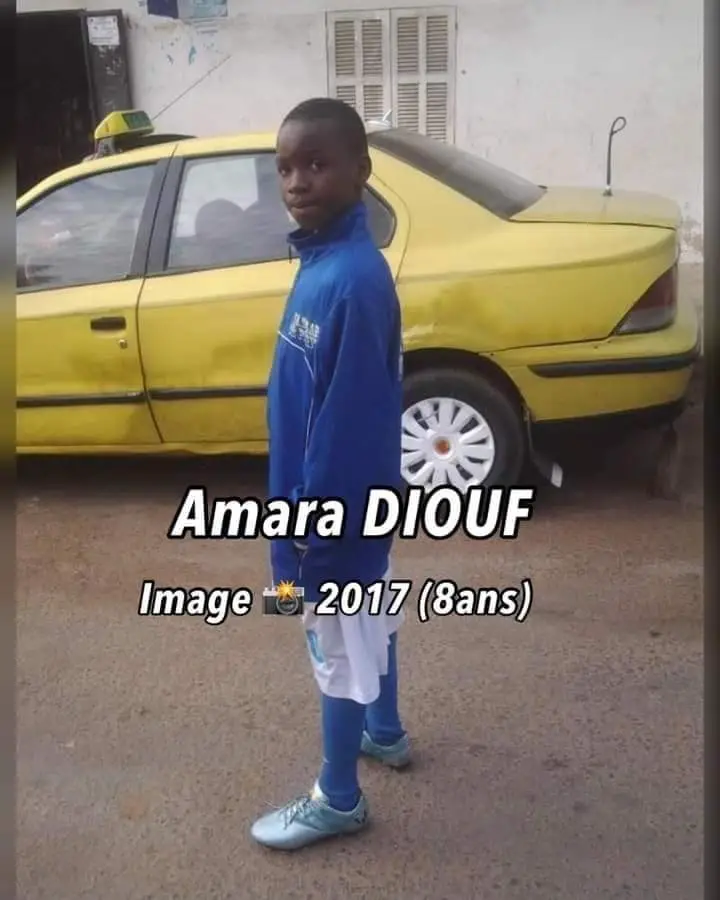 Así era Amara Diouf a los ocho años.